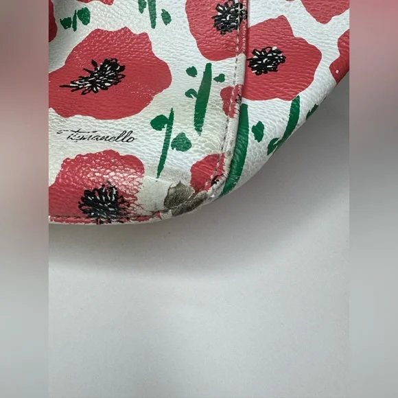 Tignanello Strawberry Poppy Medium Handbag Tote Bag Purse - Picture 13 of 16